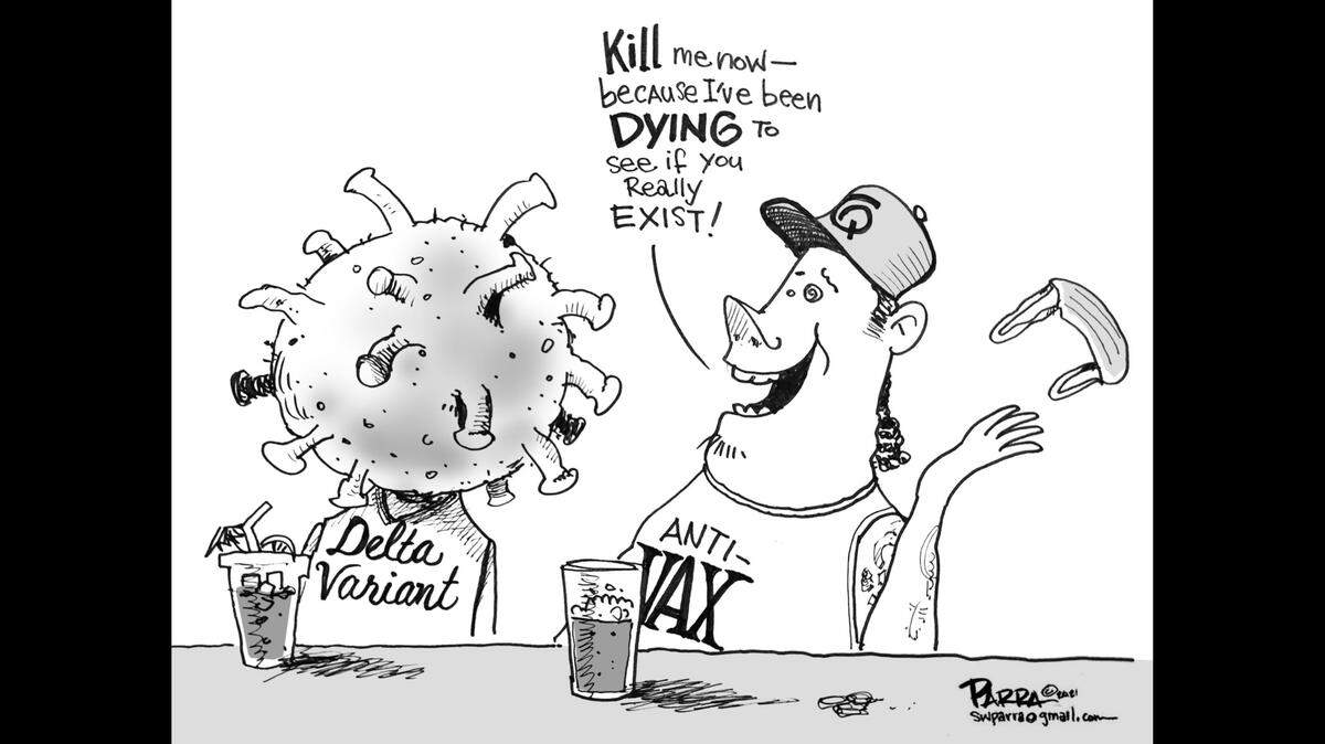 So a delta variant and an anti-vaxxer walk into a bar (masks optional) ...