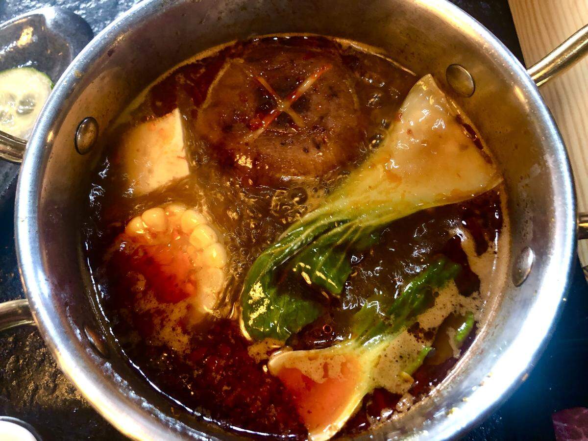 Ichi Shabu, the new Japanese restaurant at Campus Pointe in Fresno, specializes in shabu shabu dining. It’s hot point eating with customers getting to add a variety of meats and vegetables.