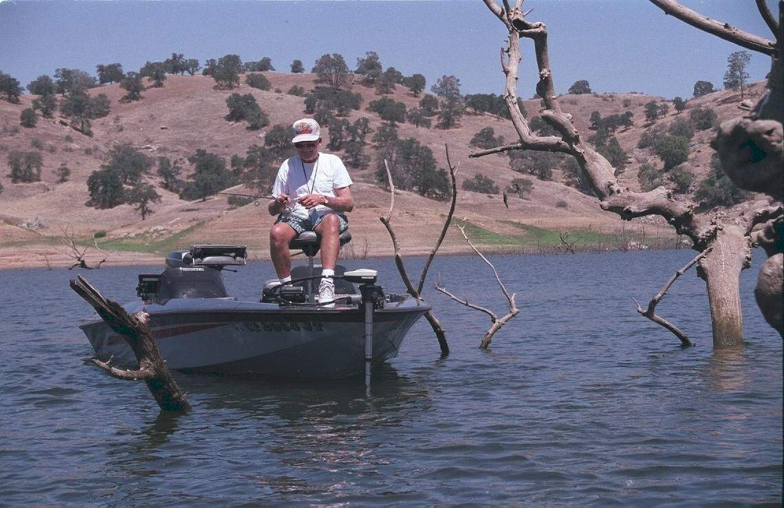 Bob Swindoll fishing at Hensley Lake in 2000.