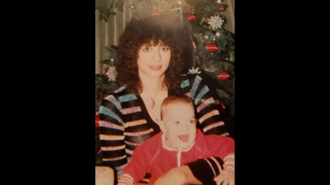 An undated photo of Shannon Saville Cagle and her daughter, Desiree, on her first Christmas. The young mother was killed at age 23 in Clovis in 1985, according to the Fresno County Sheriff’s Office.