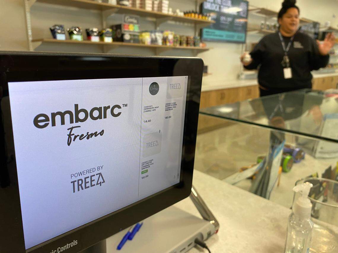 Embarc became the first cannabis store to open in Fresno when it began selling on Monday, July 11, 2022, at the location on Blackstone and Gettysburg avenues.