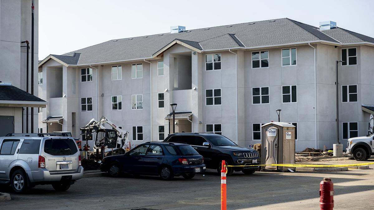 Construction continued in January on the Childs Court Apartments, an affordable housing project located near the intersection of Childs Avenue and B Street in Merced.