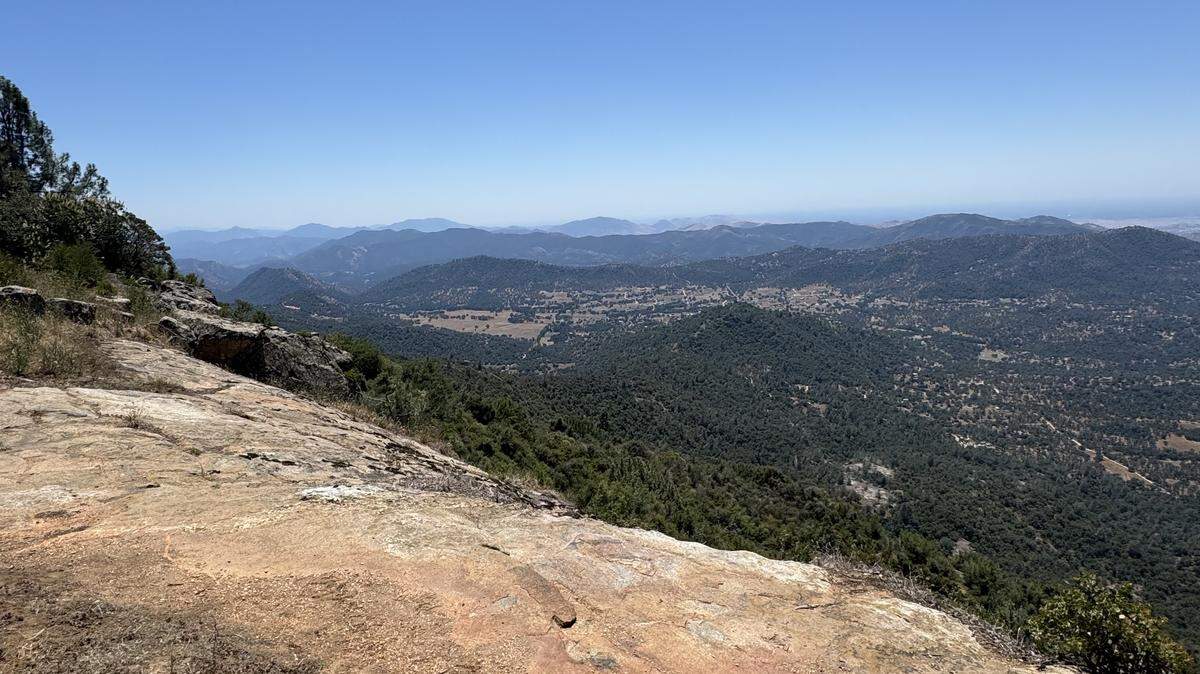 The launch area for paragliders on Burrough Mountain.