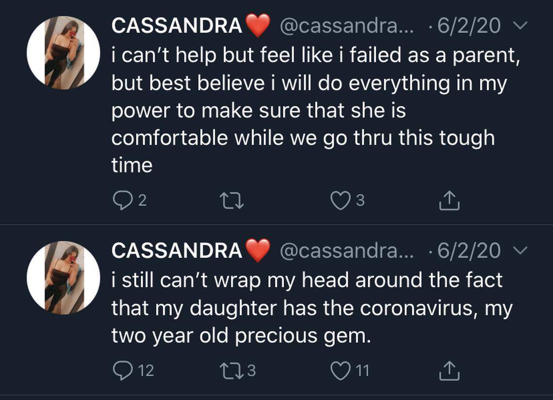 Erese tweets on June, 2, the day she received her daughter’s test results.