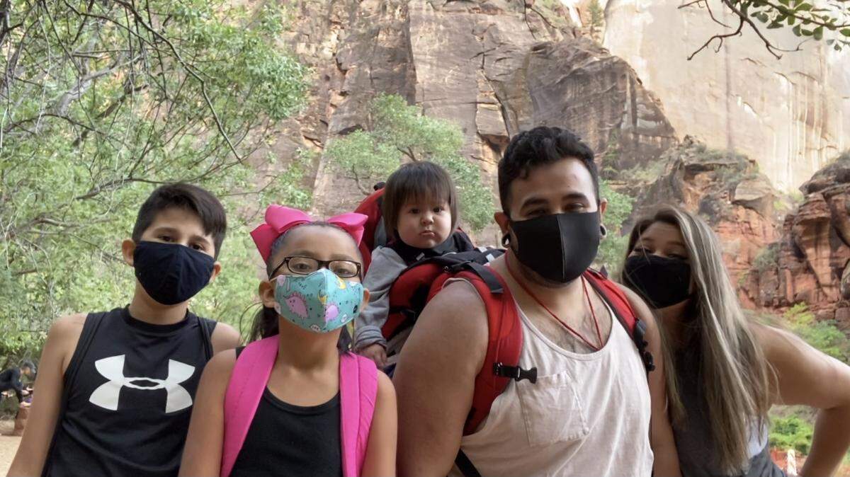 Nathaniel Ramirez and his family on their trip to Zion National Park in Utah.