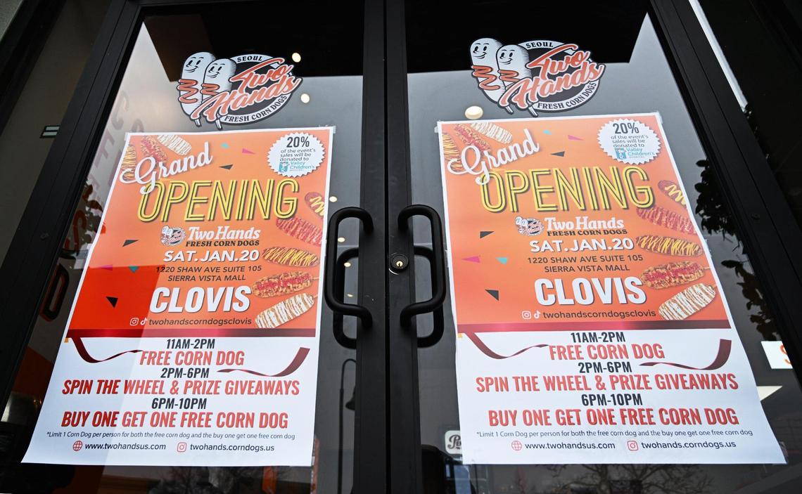 Two Hands Corn Dogs, serving Korean-style corn dogs in many varieties, will be holding its grand opening Saturday, Jan 20, near Sierra Vista Mall in Clovis. Photographed Thursday, Jan 18, 2024.