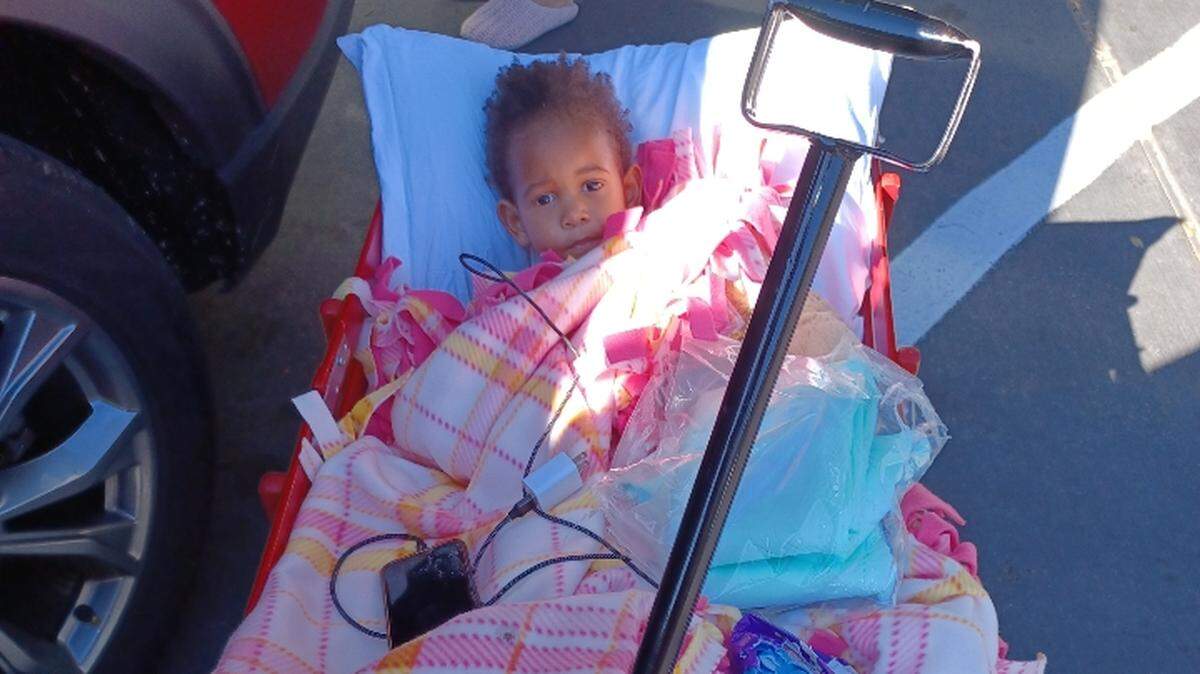 Kanise Starks was hospitalized following a car crash on a Texas highway Jan. 12, 2022. Her one-year-old sister was killed in the crash.