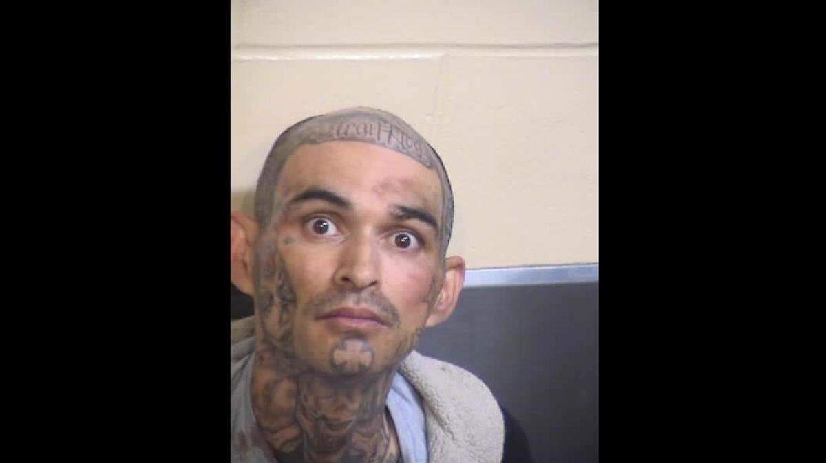 Jason Kirscher, 41, was arrested on several charges including assault with a deadly weapon after he rammed an allegedly stolen vehicle into a Clovis police car.