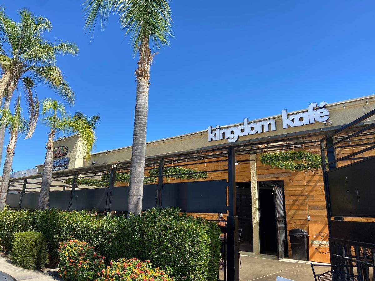 Kingdom Kafe is next to the Karabakh Farmers Market at Shaw Avenue and First Street. It serves drinks and Armenian food.