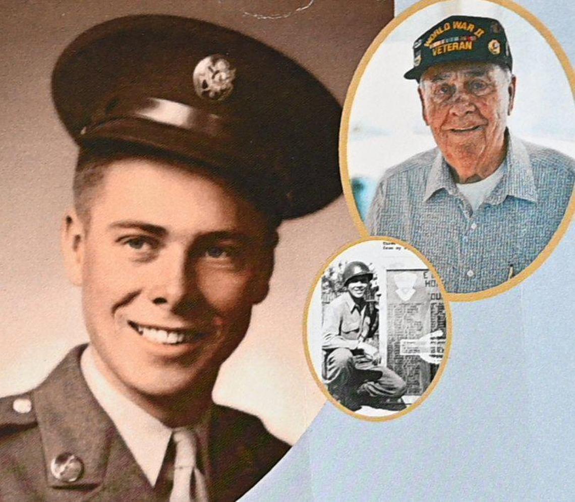 Vernon Schmidt’s program highlights a portrait of him during World War II.