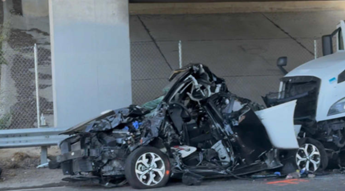 Aftermath of the Tuesday crash near Lodi that killed two people. Manvir Singh was charged in relation to the crash.