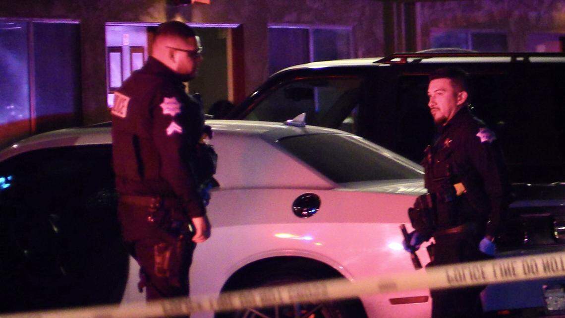 Fresno Police investigate where a man was injured during a fight and a shot was fired at the Vagabond Inn on Thursday, June 22, 2023.