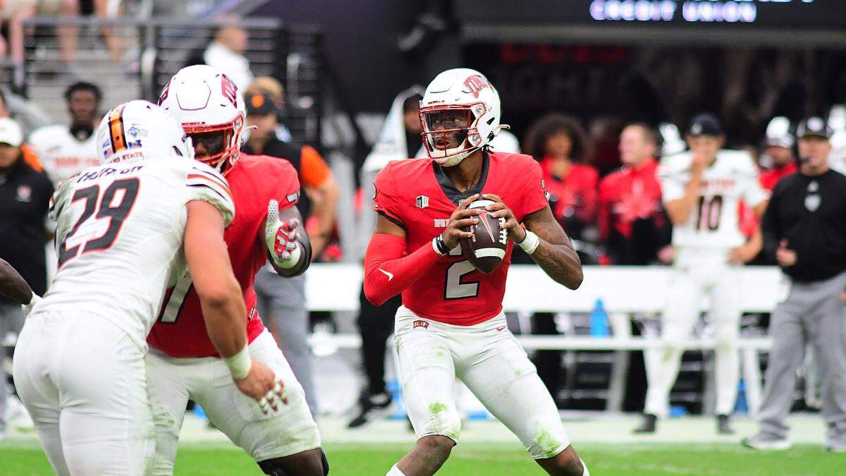 UNLV quarterback Doug Brumfield has completed 67.6% of his passes this season and is leading the Mountain West Conference in passing efficiency going into a Mountain West Conference matchup against Fresno State.