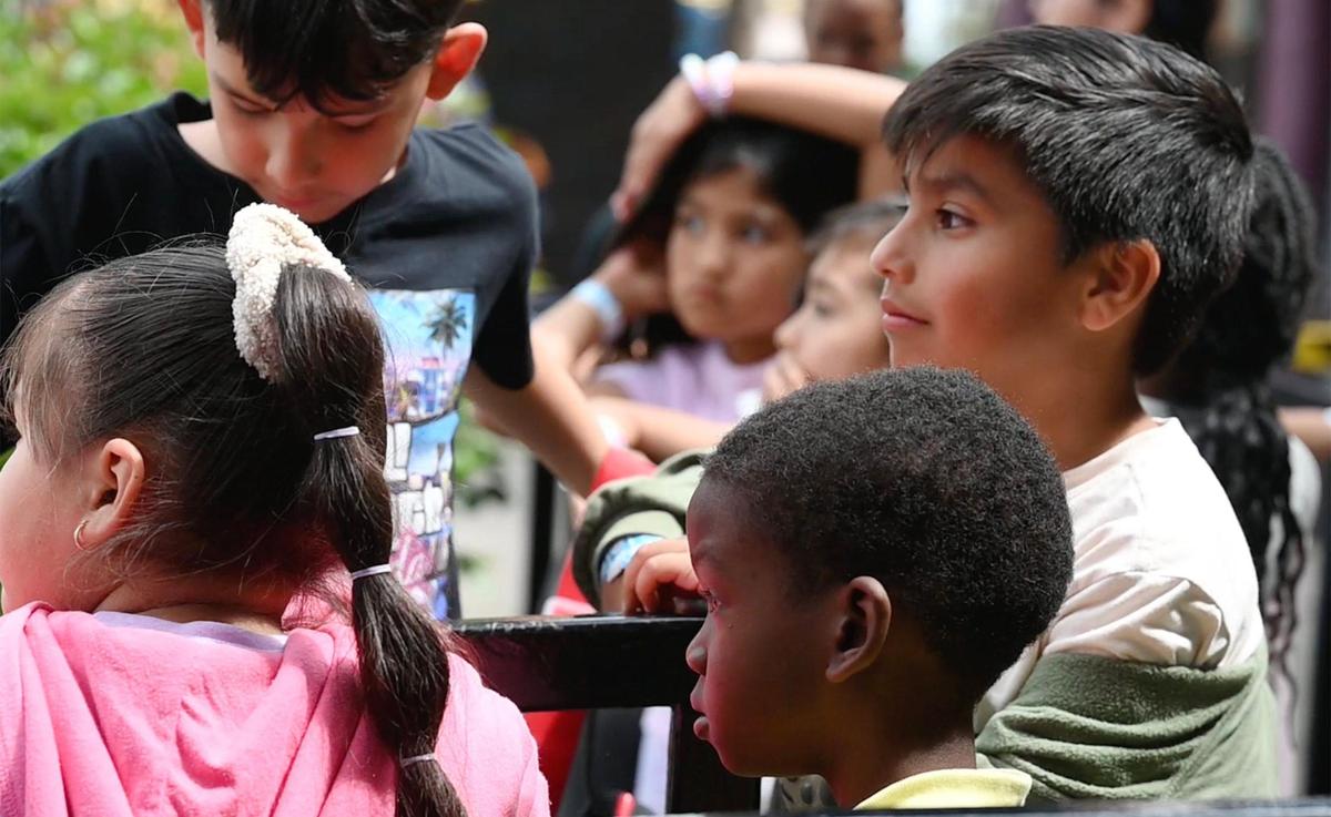 Children wait in line for the race cars at Blackbeard’s Family Entertainment Center Thursday, April 17, 2025 in Fresno. The Ruelas family has purchased Blackbeard’s with plans to create a soccer stadium on the former paintball field and improve the existing Blackbeard’s property.