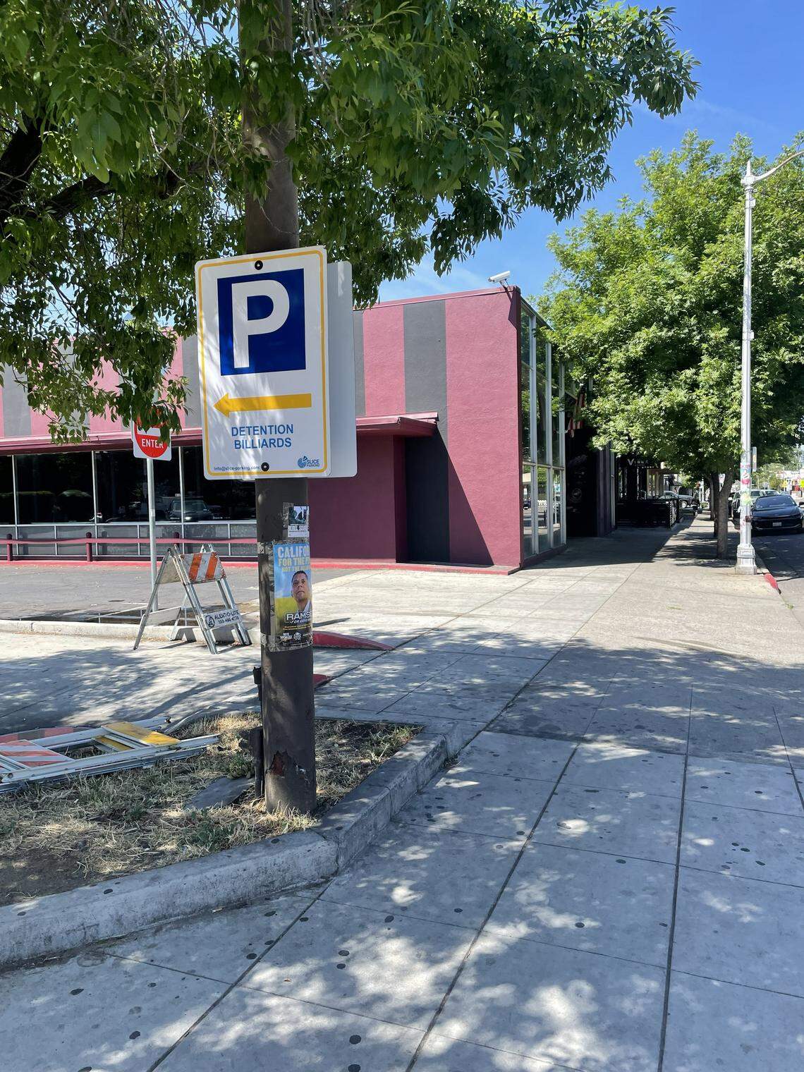 Drivers will now be charged $8 an hour to use the lot at Detention Billiards on Olive Avenue.