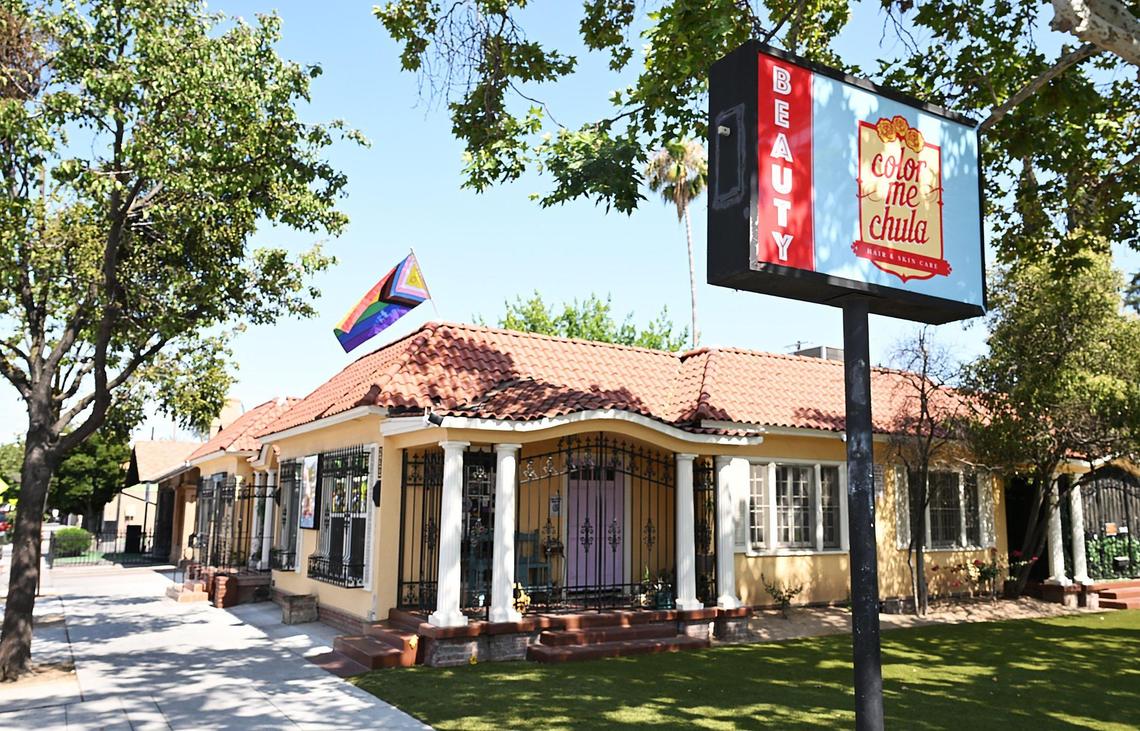 Color Me Chula stands at the corner of Olive and Roosevelt avenues in the Tower District. Photographed Monday, June 23, 2025 in Fresno.