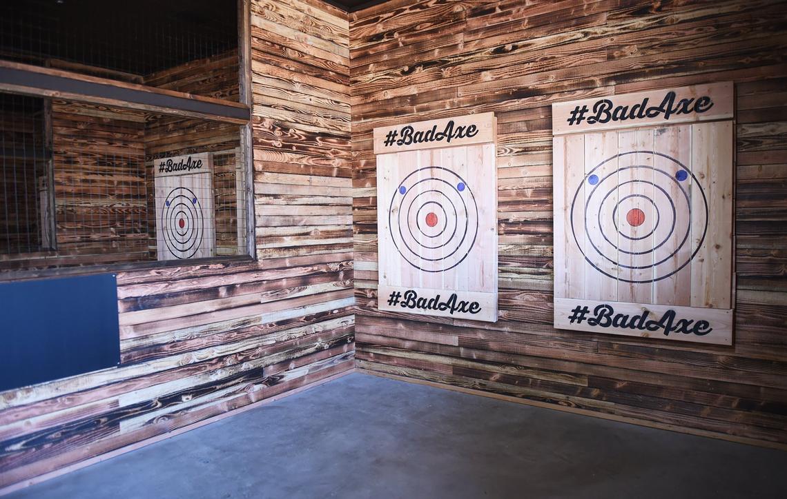 Bad Axe, opening soon at the former Stevens Bicycles at Palm and Shields Avenues, will offer an opportunity to throw axes in social, and even competitive club settings. Photographed Tuesday, Feb. 6, 2019 in Fresno.
