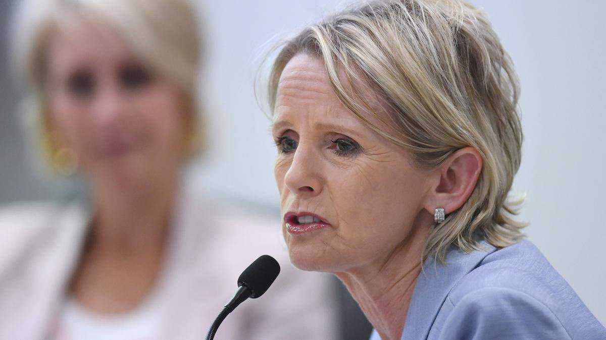 Clovis Unified superintendent Eimear O’Brien, photographed during a school board meeting Wednesday evening, May 4, 2022 in Clovis.