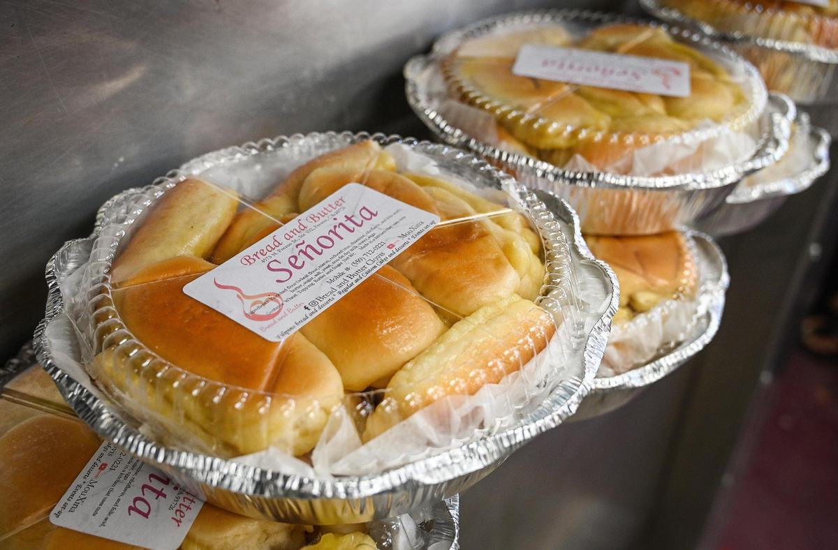 Señorita bread from the newly opened Filipino bakery Bread and Butter is packaged fresh at its Fresno and Gettysburg location in Fresno on Wednesday, Oct. 19, 2022.