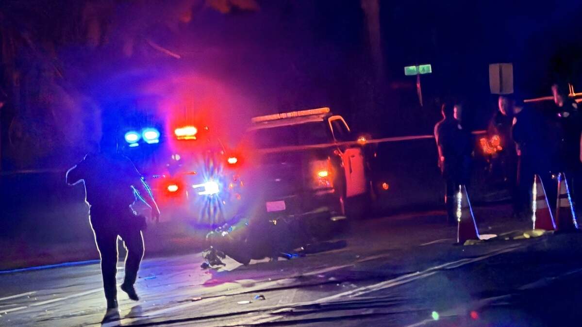 Police investigated a fatal collision at Maple and Garland Avenues in Fresno, California on Monday, June 8, 2026.