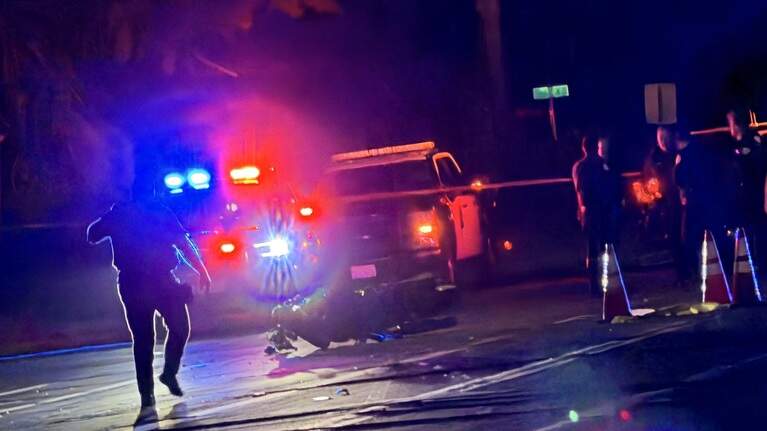 Pedestrian killed when she was struck by motorcycle on Fresno road, police say