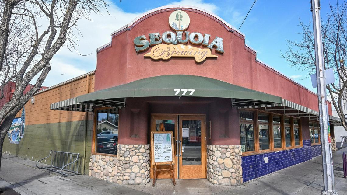 Sequoia Brewing Company, photographed at its Olive Avenue location in Frenso on Thursday, Feb. 13, 2025. The longtime classic hangout and craft beer microbrewery in Fresno’s Tower District, is closing — along with its two other Valley locations.