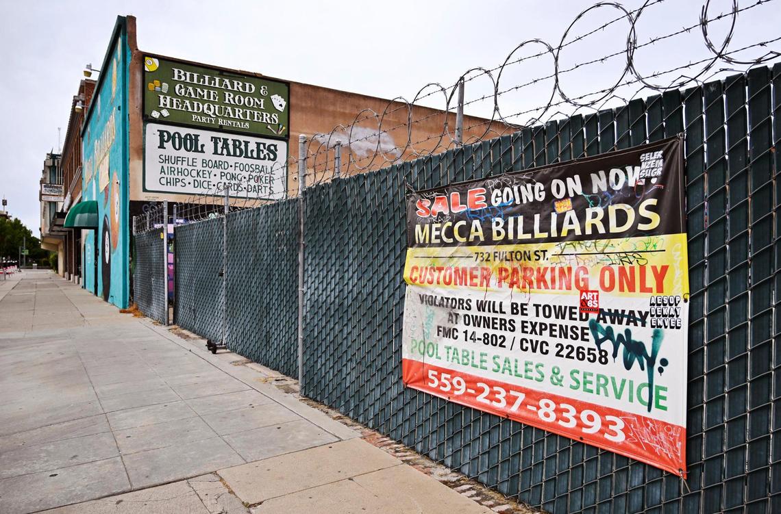 Mecca Billiards is selling everything in the store in preparation for its owner Nanette Stockle to lease out the building following her husband’s death to ALS last February. Photographed Wednesday, May 3, 2023 in downtown Fresno.