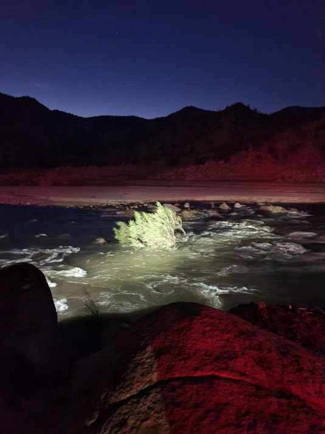 Crews are looking for a missing person who did not surface on the Kaweah River at Slick Rock on Friday, April 28, 2023.