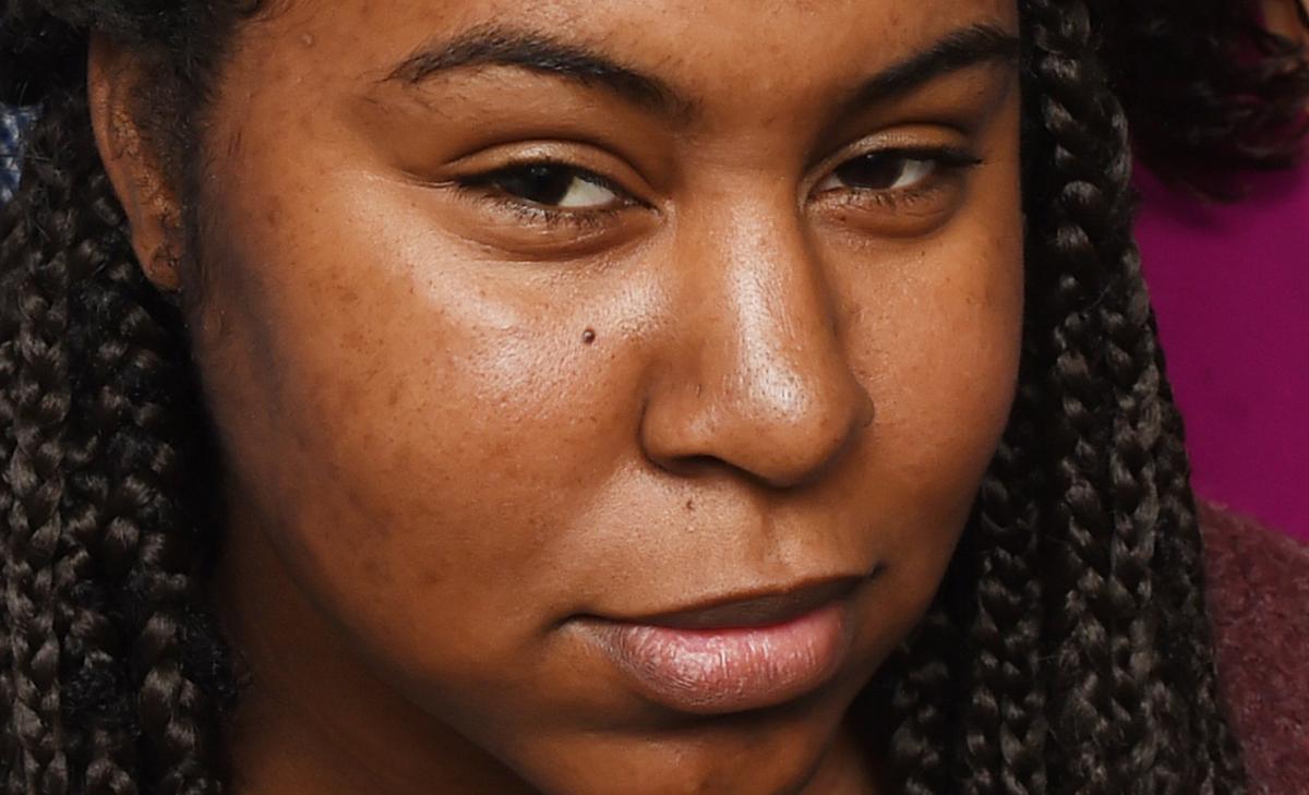 Dominique Jones has faced discrimination for her hairstyle. Photographed Friday, April 26, 2019 in Fresno.