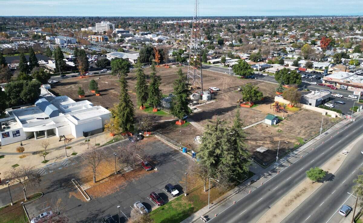 Radio Park is closed to the public as renovations continue through early 2027 on Monday, Dec. 22, 2025 in Fresno. Improvements at Radio Park are being paid for by a $6 million state grant, $3.8 million in city park facility fees, $394,000 from the city’s General Fund and $289,000 in Measure P money.