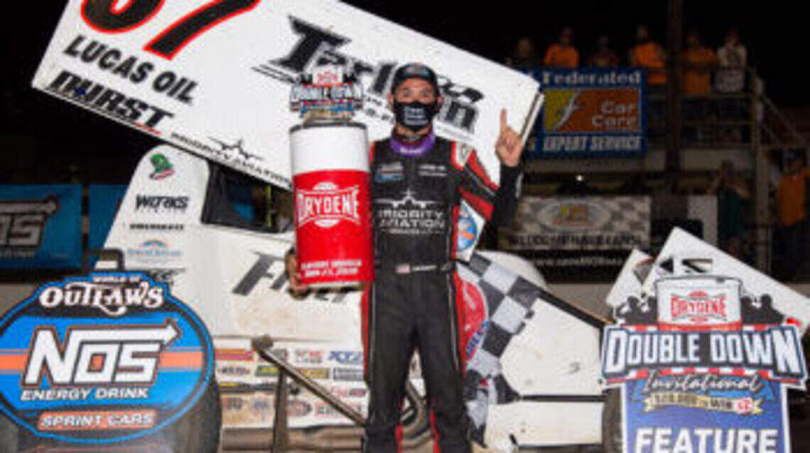 Kyle Larson out of NASCAR but back in winner’s circle ‘trying to have as much fun as I can’