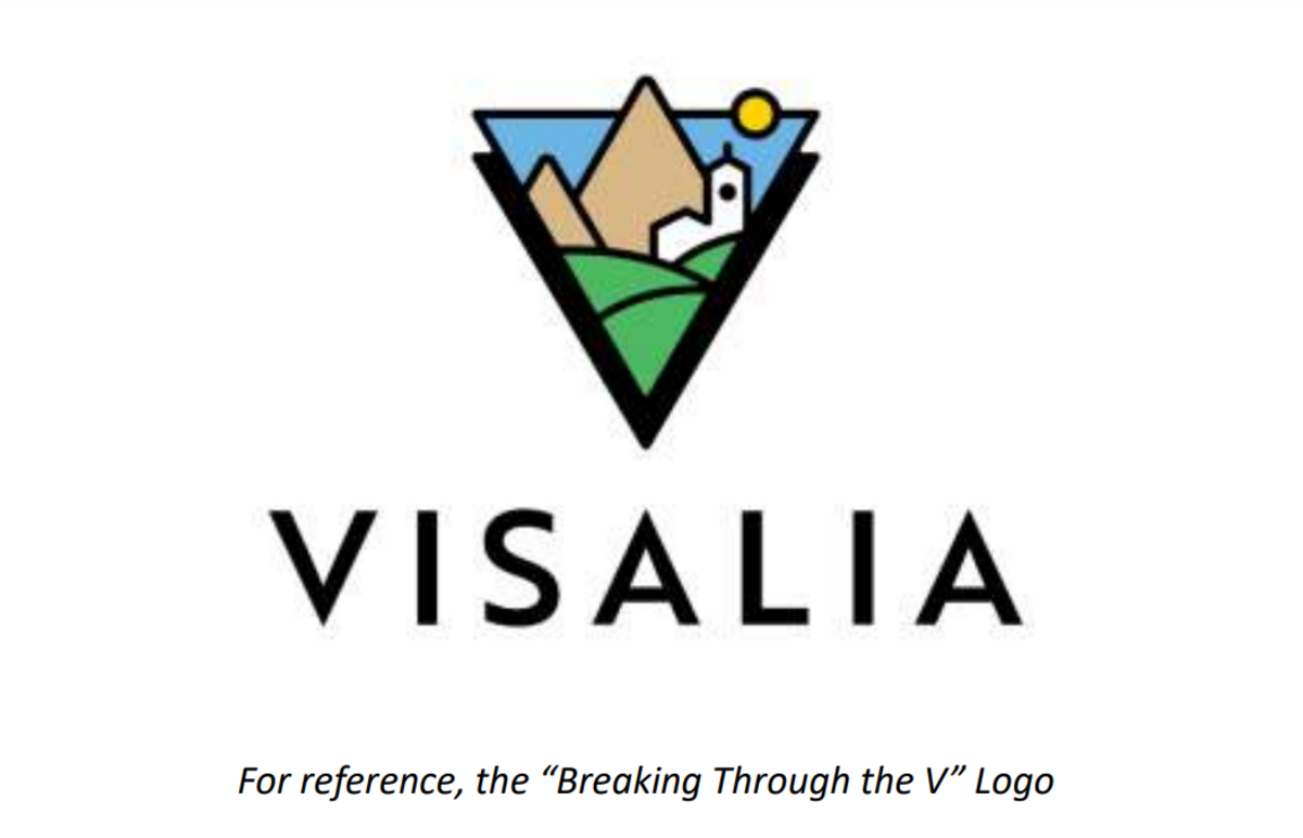 One of the many logo design guidelines includes that the logo should be a reimagining of the “Breaking Through the V logo” with a strong V design element clearly visible with the word Visalia in or at the bottom. &nbsp;