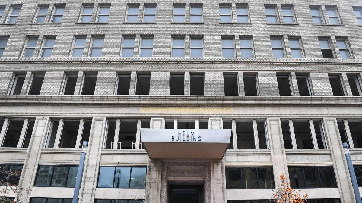The Helm Building on Fulton and Mariposa streets in downtown Fresno was Fresno’s first high rise when it opened in 1914. Vacant for decades, the building now owned by Sevak Khatchadourian is going through renovations with hopes of creating loft apartments and retail space while preserving its historic architecture.