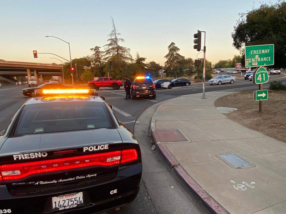 The north side of Highway 41 was at a full closure after 6 a.m. Wednesday, Oct. 5, 2022, after a vehicle hit a pedestrian north of the McKinley Avenue entrance, the California Highway Patrol said.