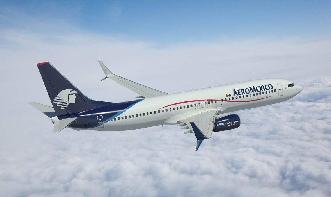 An artist’s rendering depicts an Aeromexico Boeing 737-800 jet like those the airline flies on its routes to and from Fresno Yosemite International Airport.