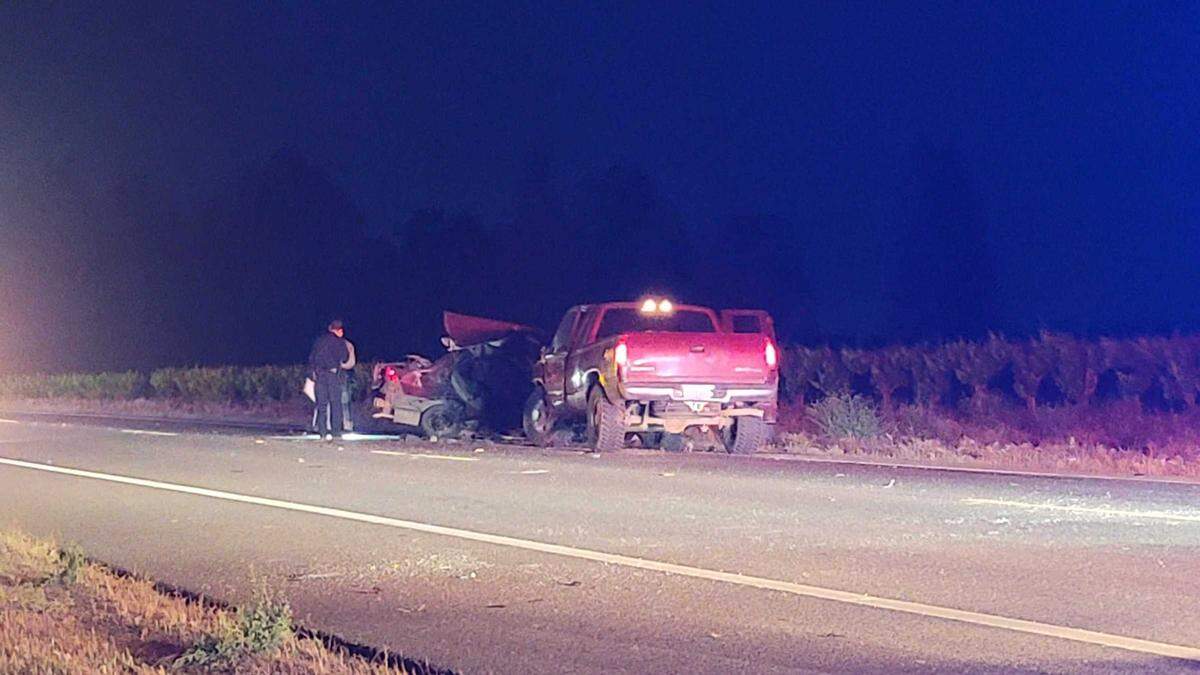 One man died Friday night in a car vs. truck collision on Highway 180 between Fresno and Kerman.