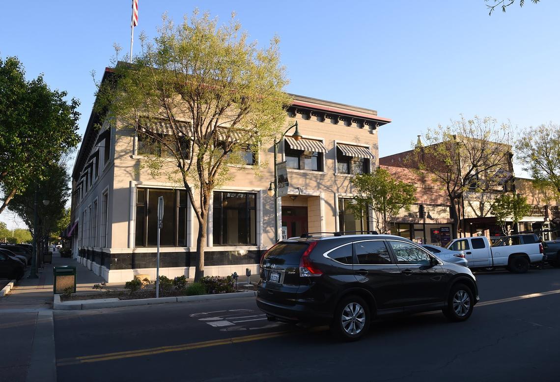 Downtown Exeter, shown Friday, April 12, 2019.