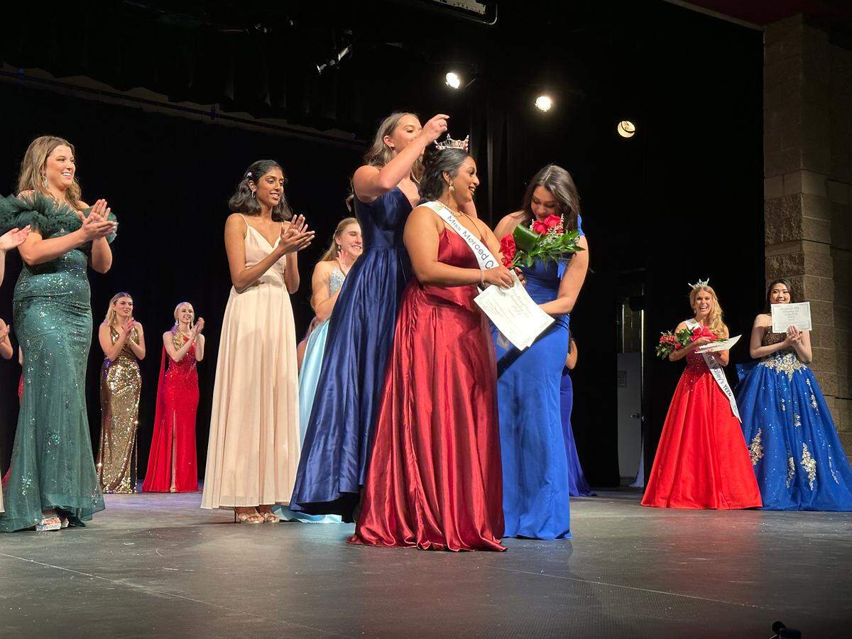 Golden Valley High School student Siya Lakireddy was crowned Miss Merced County’s Outstanding Teen by outgoing Outstanding Teen Gwyneth Steele-Quevedo on Nov. 5 at Buhach Colony High School in Atwater.