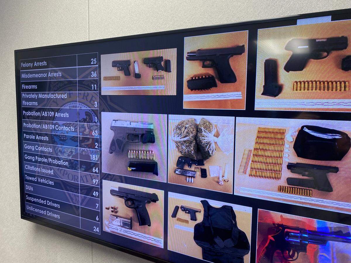 Fresno police highlighted recent arrests on Tuesday, July 26, 2022, as a reaction to shootings, Chief Paco Balderrama said.