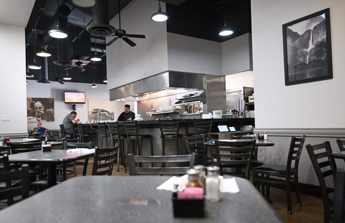 Fred Ghiassi, co-owner of George's Shish Kebob, has announced the downtown location in The Galleria at Civic Center Square will be closing this Friday. Photographed Wednesday, Aug. 27, 2025 in Fresno.