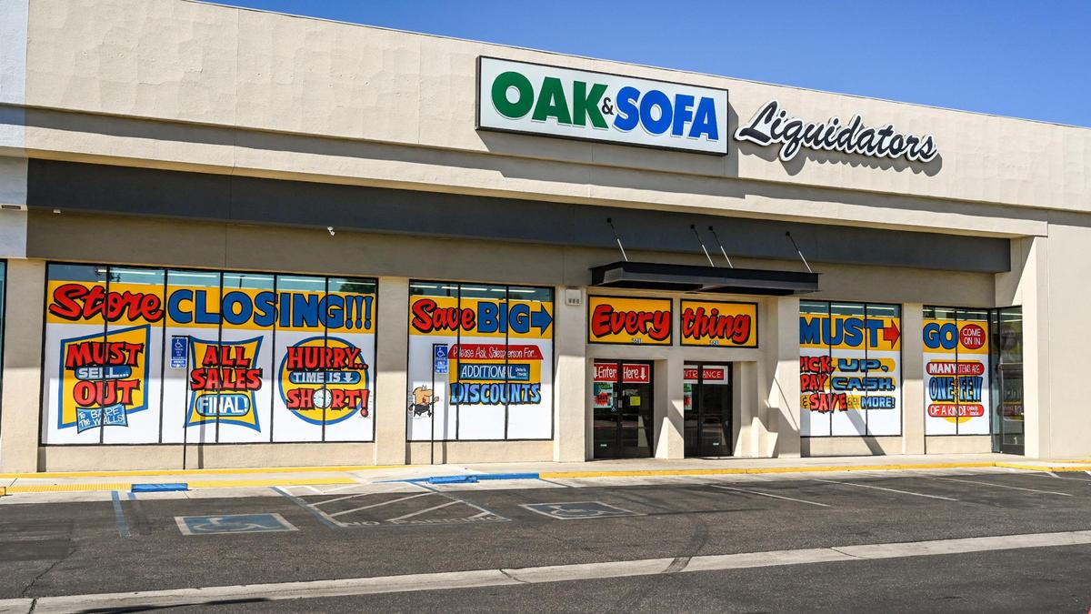 The Oak & Sofa Liquidators furniture store on Blackstone Avenue near Bullard is closing.