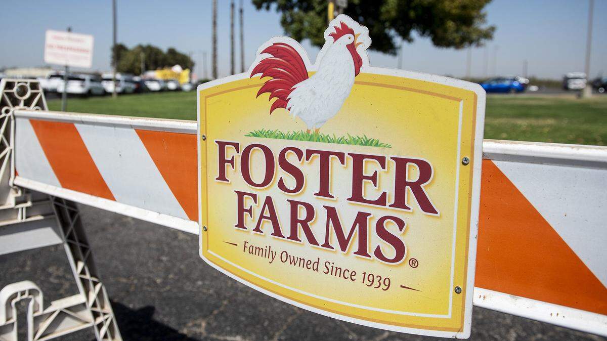 The Foster Farms plant located at 1000 Davis Street in Livingston, Calif., is shown.