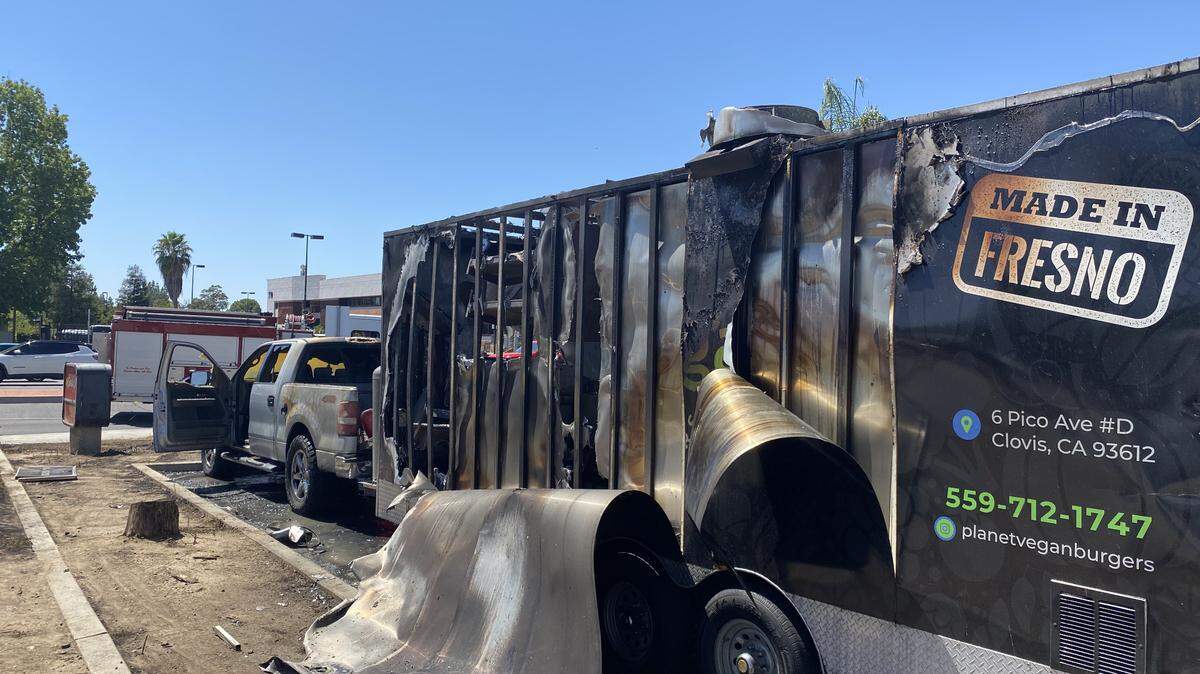 Food truck Planet Vegan exploded and caught fire in summer of 2022 while parked at the Chevron at the northeast corner of Shaw Avenue and First Street in Fresno. Two people were injured.