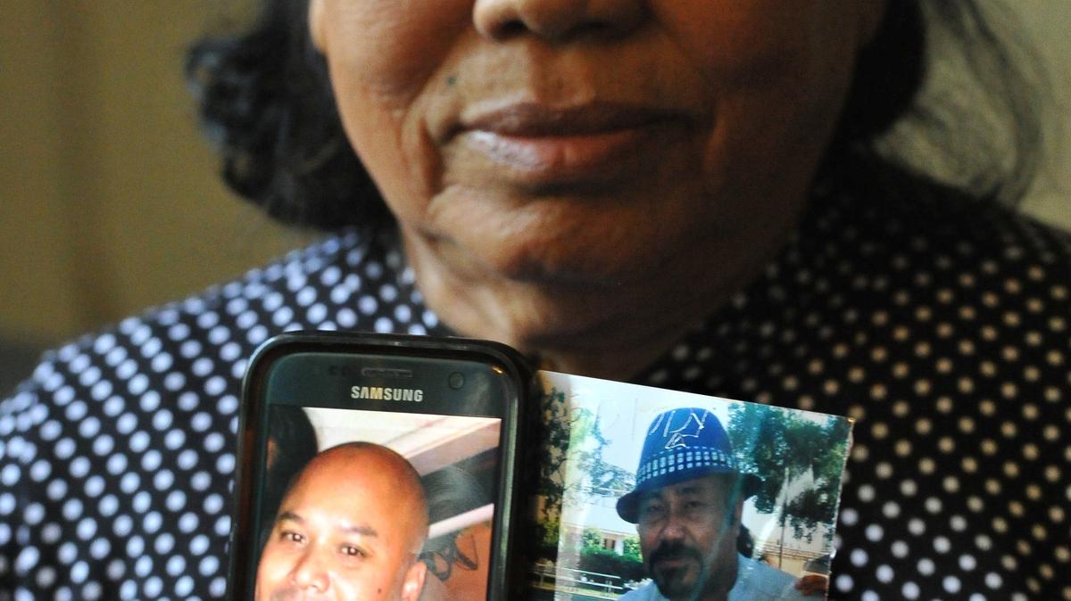 Peck Loek, lost her son Sam Phat, right, and son-in-law Sam Luk, left, to deportation to Cambodia on June 3, 2018. The U.S. in 2017 imposed visa sanctions against Cambodia to pressure its government to accept Cambodian deportees. As a result, the U.S. last year began to deport masses of deportees back to the tiny Southeast Asian country.