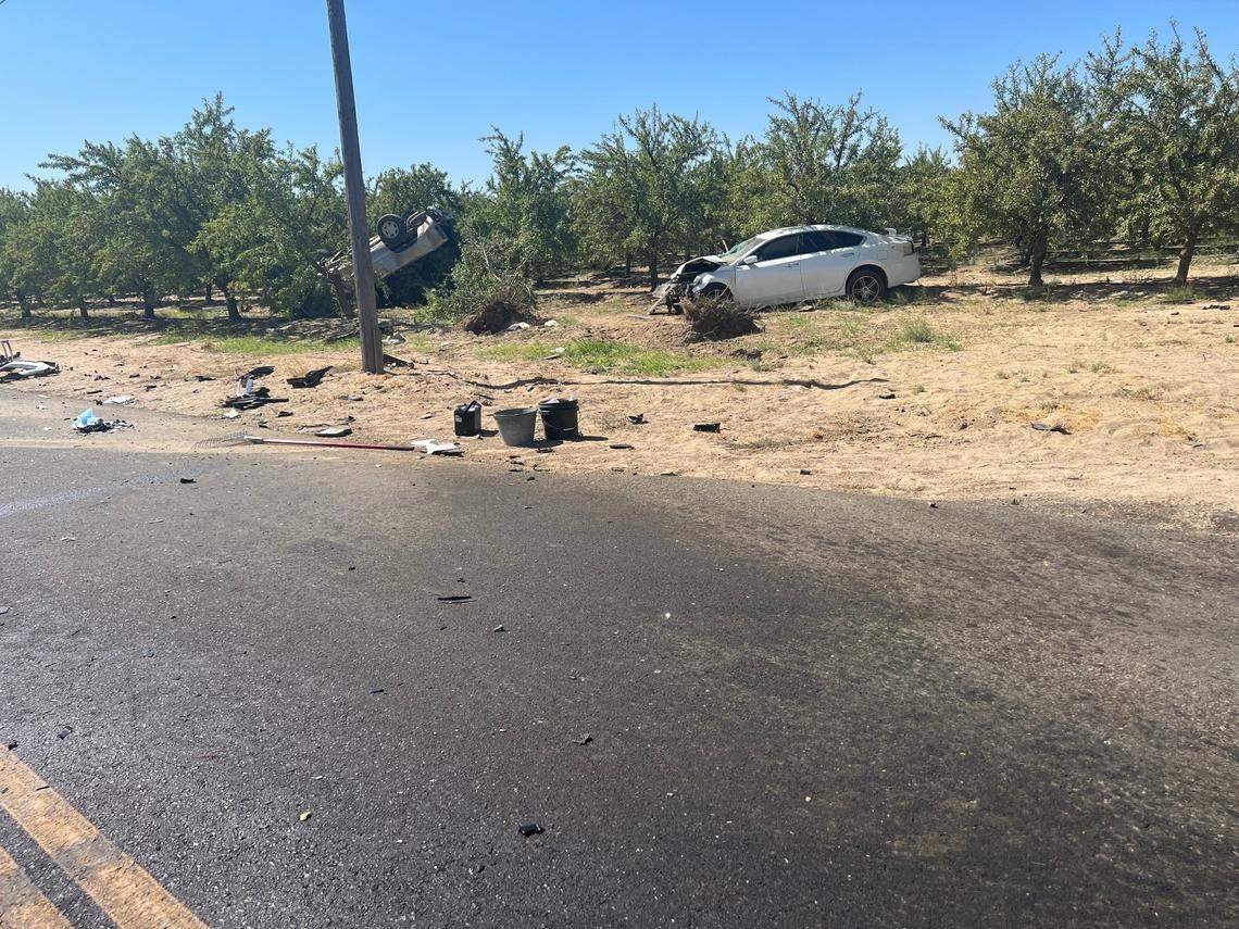 A driver died Tuesday, Sept. 26, 2023, in a crash at the intersection of Dinuba and West avenues in Fresno County, the California Highway Patrol said.