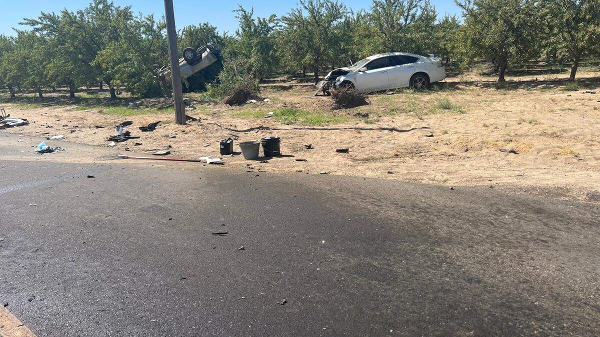 A driver died Tuesday, Sept. 26, 2023, in a crash at the intersection of Dinuba and West avenues in Fresno County, the California Highway Patrol said.