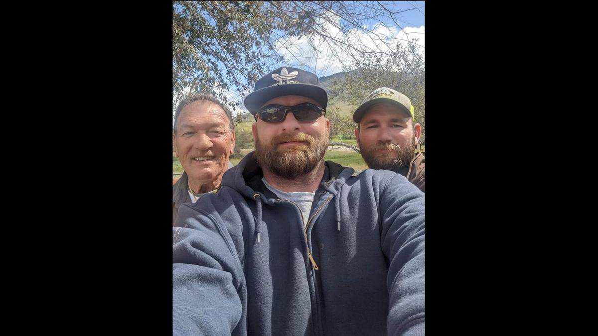 James Buford, left, with his sons James Buford, center, and Kody Buford.