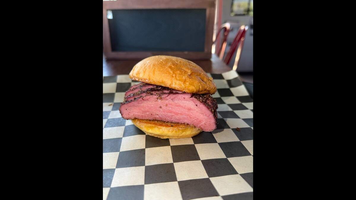 The tri-tip sandwich at MEGA Texas Barbeque in Fresno won a Fresno Bee readers poll for the best tri-tip sandwich in town.
