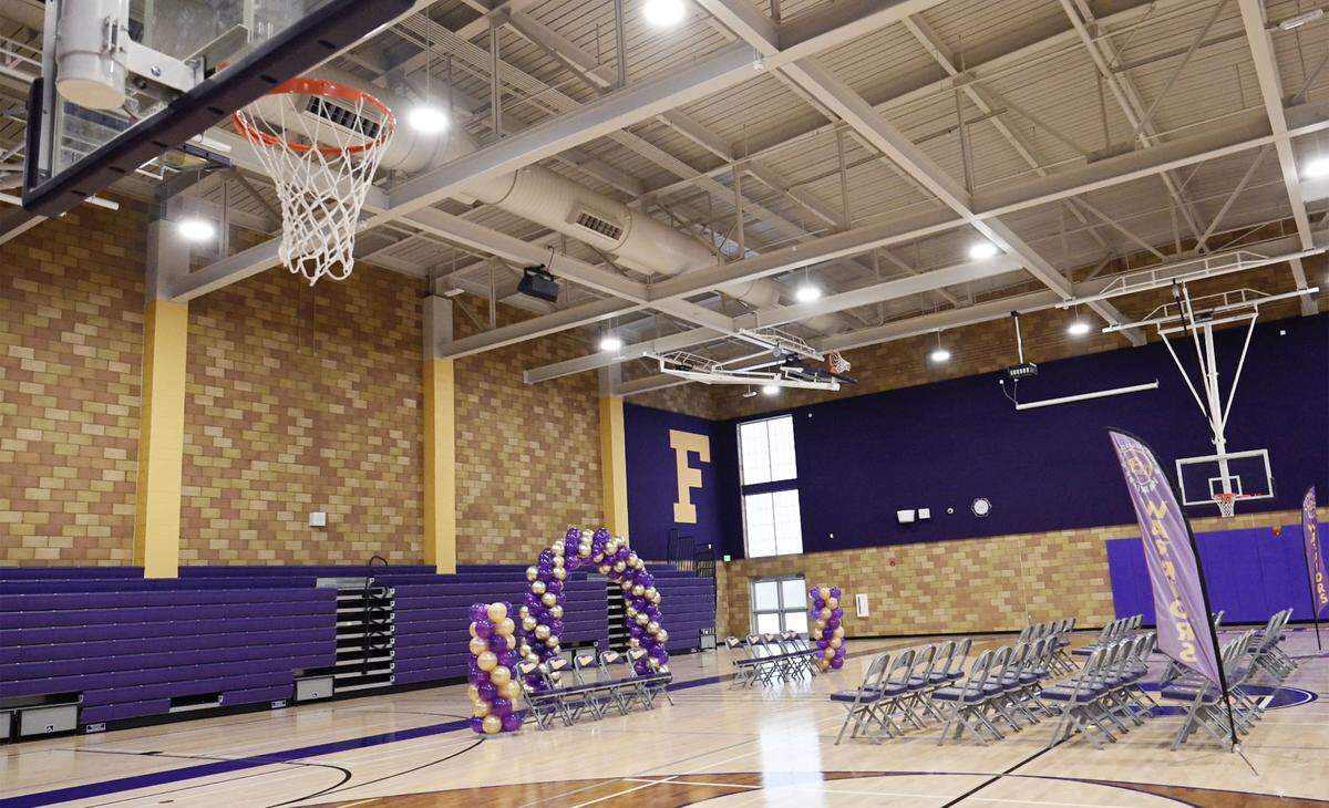 Fresno High's new auxiliary gym is seen following a ribbon-cutting ceremony Thursday, Feb. 5, 2026 in Fresno.