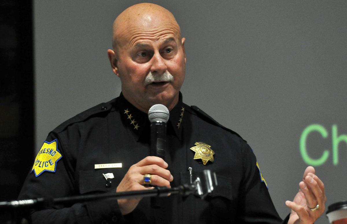 Fresno Police Chief Jerry Dyer speaks of the threat in the digital age, cybercrimes, during the during the 2018 Fresno Cybersecurity Summit at Bitwise, Nov. 28. Criminals target people in all walks of life and businesses alike, with the elderly most often falling victim, he said.